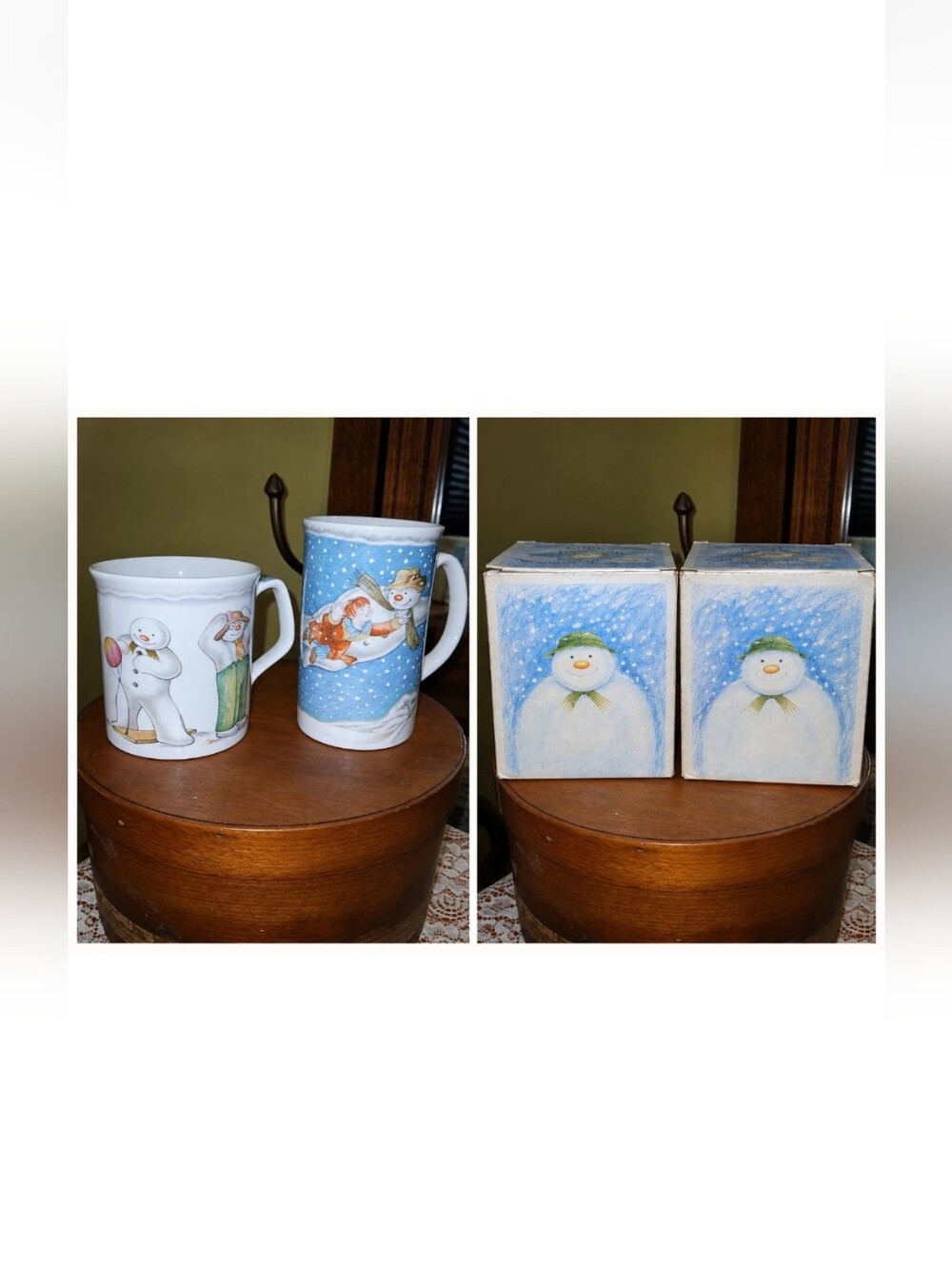 Royal Doulton The Snowman 1985 Bone China Mugs Set of 2